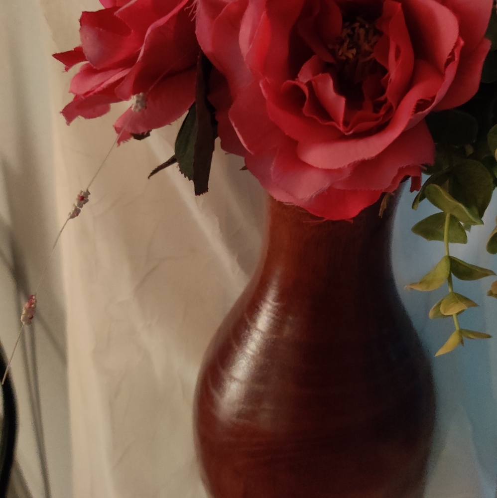 Wooden Vase Accent Decor Wood